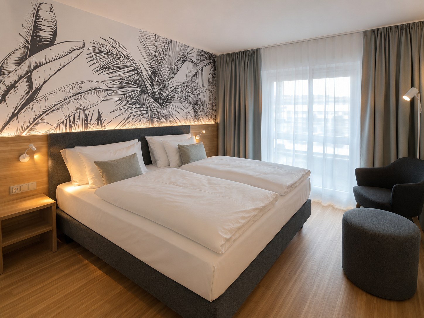 Fertig ausgestattetes Hotelzimmer