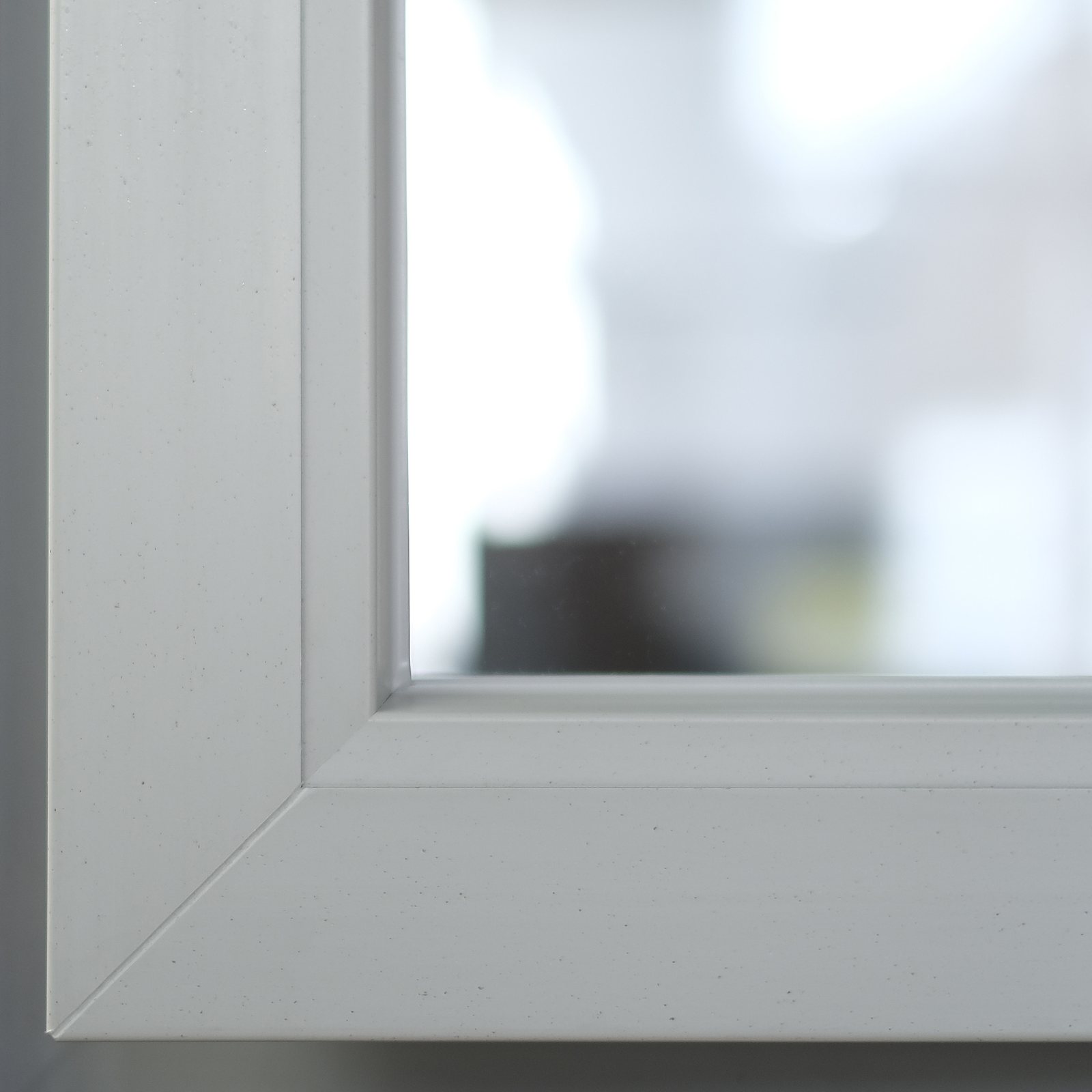 Detail eines modernen PVC-Fensterrahmens